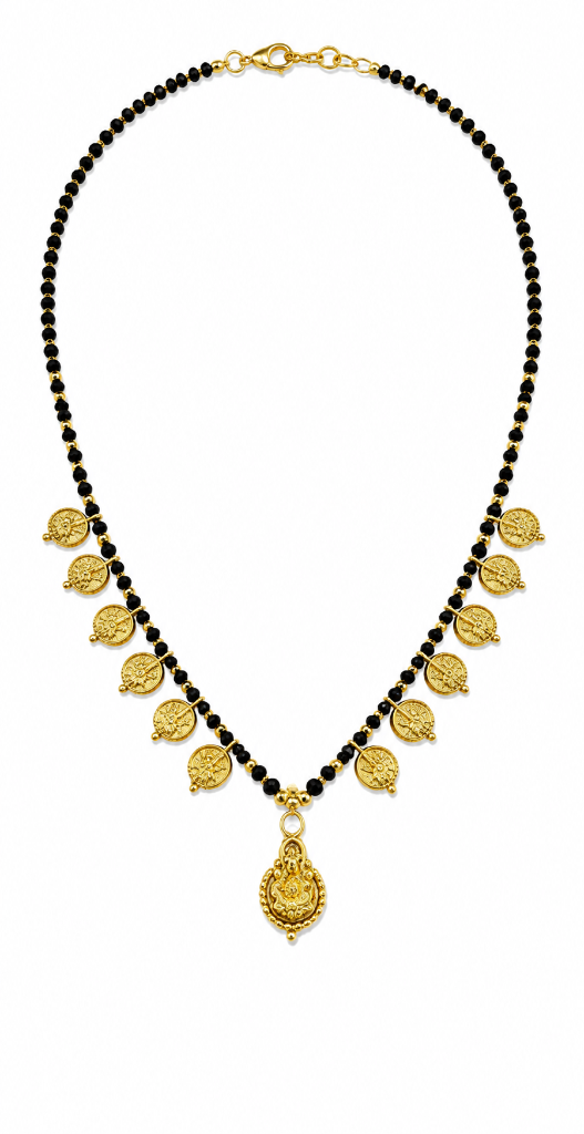 Goddess Lakshmi Coin Mangalsutra Haram Necklace